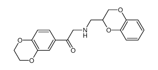 6-[2-{(1,4-benzodioxan-2-ylmethyl)amino}acetyl]-1,4-benzodioxane结构式