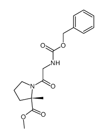 methyl N-((benzyloxy)carbonyl)glycyl-L-2-methylprolinate Structure
