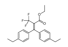 ethyl 3,3-bis(4-ethylphenyl)-2-(trifluoromethyl)prop-2-enoate结构式
