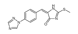 4H-Imidazol-4-one, 3,5-dihydro-2-(methylthio)-5-[[4-(1H-1,2,4-triazol-1-yl)phenyl]methylene] Structure