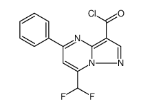 7-DIFLUOROMETHYL-5-PHENYL-PYRAZOLO[1,5-A]PYRIMIDINE-3-CARBONYL CHLORIDE Structure