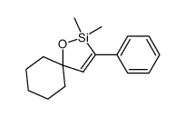 2,2-dimethyl-3-phenyl-1-oxa-2-silaspiro[4.5]dec-3-ene结构式