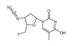1-[(2R,4S,5S)-4-azido-5-(fluoromethyl)oxolan-2-yl]-5-methylpyrimidine-2,4-dione Structure