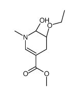 3-Pyridinecarboxylicacid,5-ethoxy-1,4,5,6-tetrahydro-6-hydroxy-1-methyl-,methylester,cis-(9CI) Structure