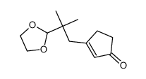 3-[2-(1,3-dioxolan-2-yl)-2-methylpropyl]cyclopent-2-en-1-one结构式