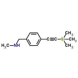 N-Methyl-1-{4-[(trimethylsilyl)ethynyl]phenyl}methanamine结构式