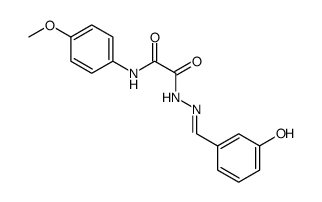 Acetic acid, 2-[(4-methoxyphenyl)amino]-2-oxo-, 2-[(3-hydroxyphenyl)methylene]hydrazide Structure