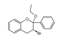 2,3-cis-3-bromo-2-ethoxyflavan Structure