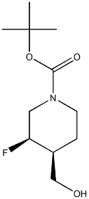 (3S,4R)-rel-tert-Butyl 3-fluoro-4-(hydroxymethyl)piperidine-1-carboxylate Structure