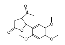 (4S,5S)-4-acetyl-5-(2,4,5-trimethoxyphenyl)oxolan-2-one结构式
