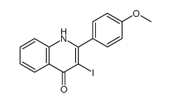 2-(4'-methoxyphenyl)-3-iodoquinolin-4-(1H)-one Structure