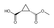 1,2-Cyclopropanedicarboxylic acid, 1-methyl ester, (1S,2S) Structure