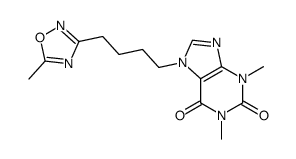 7-[4-(5-methyl-1,2,4-oxadiazol-3-yl)-butan-1-yl]-theophylline Structure