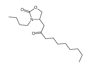 3-butyl-4-(2-oxodecyl)-1,3-oxazolidin-2-one结构式