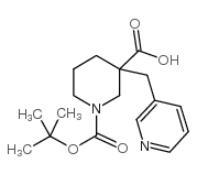 1-[(TERT-BUTYL)OXYCARBONYL]-3-PYRIDIN-3-YLMETHYLPIPERIDINE-3-CARBOXYLIC ACID structure