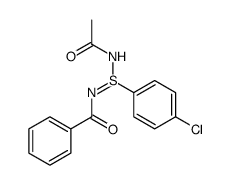 N-[N-acetyl-S-(4-chlorophenyl)sulfinimidoyl]benzamide结构式