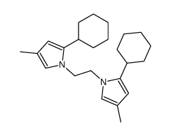 2-cyclohexyl-1-[2-(2-cyclohexyl-4-methylpyrrol-1-yl)ethyl]-4-methylpyrrole Structure