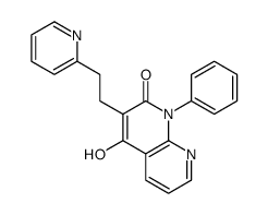 4-hydroxy-1-phenyl-3-(2-pyridin-2-ylethyl)-1,8-naphthyridin-2-one结构式