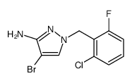 4-BROMO-1-(2-CHLORO-6-FLUORO-BENZYL)-1H-PYRAZOL-3-YLAMINE structure