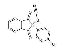 2-(4-chlorophenyl)-2-thiocyanatoindan-1,3-dione Structure
