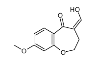 4-(hydroxymethylidene)-8-methoxy-2,3-dihydro-1-benzoxepin-5-one结构式