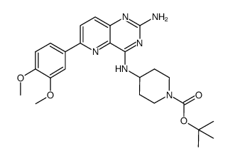 2-amino-4-[(1-Boc-piperidin-4-yl)amino]-6-(3,4-dimethoxyphenyl)pyrido[3,2-d]pyrimidine Structure