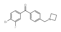 4'-AZETIDINOMETHYL-4-BROMO-3-FLUOROBENZOPHENONE结构式