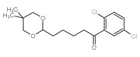 2',5'-DICHLORO-5-(5,5-DIMETHYL-1,3-DIOXAN-2-YL)VALEROPHENONE结构式