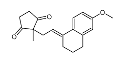 2-[2-(6-methoxy-3,4-dihydro-2H-naphthalen-1-ylidene)ethyl]-2-methylcyclopentane-1,3-dione Structure
