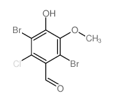 Benzaldehyde,2,5-dibromo-6-chloro-4-hydroxy-3-methoxy-结构式