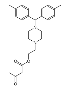 2-[4-(4,4'-Dimethylbenzhydryl)-1-piperazinyl]ethyl acetoacetate结构式