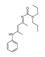 3-(4-anilinopent-3-en-2-ylidene)-1,1-dipropylurea Structure