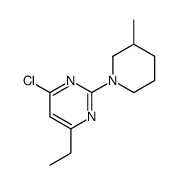 4-chloro-6-ethyl-2-(3-methylpiperidin-1-yl)pyrimidine Structure