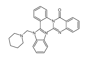 2-methyl-3-[2-[1-(piperidin-1-ylmethyl)benzimidazol-2-yl]phenyl]quinazolin-4-one结构式
