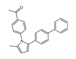 1-[4-[2-methyl-5-(4-phenylphenyl)pyrrol-1-yl]phenyl]ethanone结构式