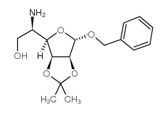 苄基5-氨基-5-脱氧-2,3-O-异丙基-α-D-甘露呋喃糖苷结构式