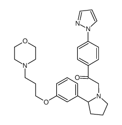 2-{2-[3-(3-Morpholin-4-yl-propoxy)-phenyl]-pyrrolidin-1-yl}-1-(4-pyrazol-1-yl-phenyl)-ethanone Structure