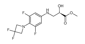 methyl (2R)-3-{[4-(3,3-difluoroazetidin-1-yl)-3,5-difluorophenyl]amino}-2-hydroxypropanoate Structure