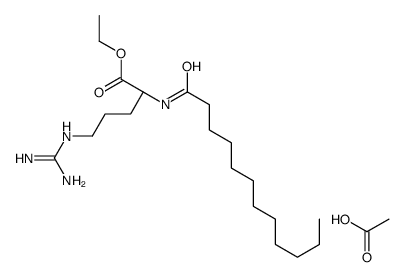 acetic acid,ethyl (2S)-5-(diaminomethylideneamino)-2-(dodecanoylamino)pentanoate Structure