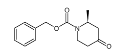 1-Piperidinecarboxylic acid, 2-methyl-4-oxo-, phenylmethyl ester, (2S) structure