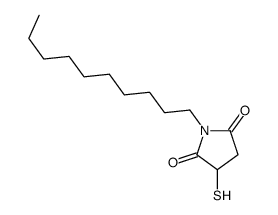 1-decyl-3-sulfanylpyrrolidine-2,5-dione结构式