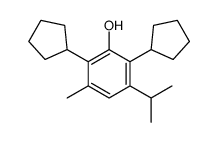 2,6-dicyclopentyl-3-methyl-5-propan-2-ylphenol结构式
