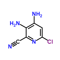 3,4-Diamino-6-chloro-2-pyridinecarbonitrile结构式