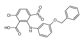 2-((3-(benzyloxy)phenyl)amino)-6-chloro-3-nitrobenzoic acid Structure