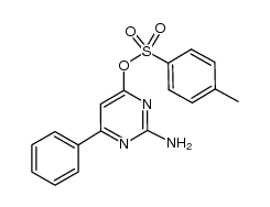 2-amino-6-phenylpyrimidin-4-yl 4-methylbenzenesulfonate结构式