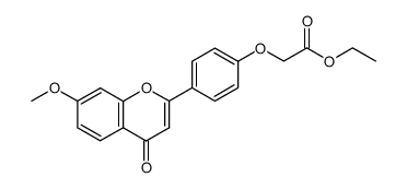 4'-Ethoxycarbonylmethoxy-7-methoxy-flavon结构式