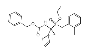 (1-benzyloxycarbonylamino-2-vinyl-cyclopropyl)-(2-methyl-benzyl)-phosphinic acid ethyl ester Structure