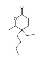 5-ethyl-5-butyl-6-methyl-tetrahydro-pyran-2-one Structure