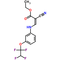 Ethyl (2Z)-2-cyano-3-{[3-(1,1,2,2-tetrafluoroethoxy)phenyl]amino}acrylate Structure