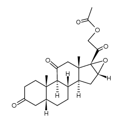 21-acetoxy-16α,17-epoxy-5β-pregnane-3,11,20-trione结构式
